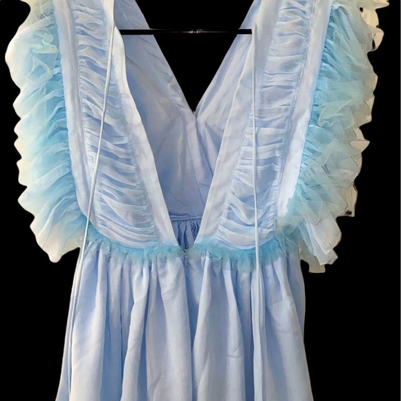 TULAROSA BLUE SOLD OUT BABYDOLL DRESS - Picture 5 of 5